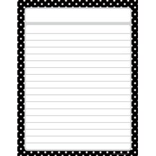 Black Polka Dots Lined Chart