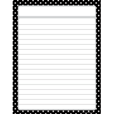 Black Polka Dots Lined Chart