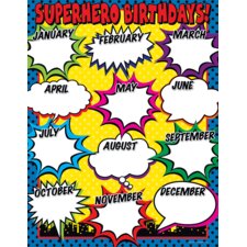 Superhero Birthday Chart