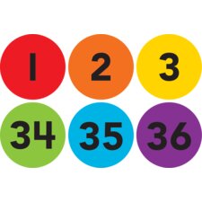 Spot On Carpet Markers Numbers 1-36 - 4" Spot On Carpet Markers Numbers 1-36 - 4"