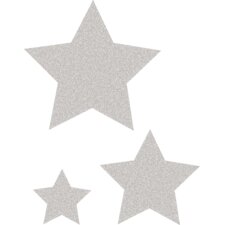 Silver Glitz Stars Accents - Assorted Sizes