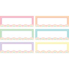 Pastel Pop Rainbow Labels Magnetic Accents