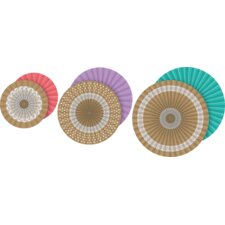Shabby Chic Burlap Hanging Paper Fans Shabby Chic Burlap Hanging Paper Fans