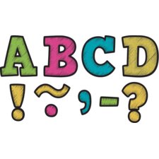 Chalkboard Brights Bold Block 3" Magnetic Letters Chalkboard Brights Bold Block 3" Magnetic Letters