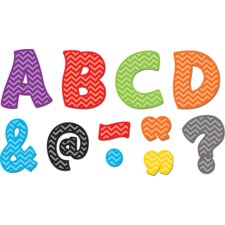Chevron Funtastic Font 3" Magnetic Letters Chevron Funtastic Font 3" Magnetic Letters