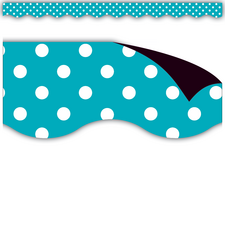 Teal Polka Dots Magnetic Border