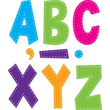 Multi Bright Stitch 7" Fun Font Letters Multi Bright Stitch 7" Fun Font Letters