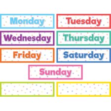 Colorful Magnetic Days of the Week Colorful Magnetic Days of the Week