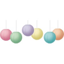 Pastel Pop 8" Hanging Paper Lanterns Pastel Pop 8" Hanging Paper Lanterns