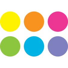Spot On Dry Erase Desktop Writing Spots Bright Circles 7" Spot On Dry Erase Desktop Writing Spots Bright Circles 7"