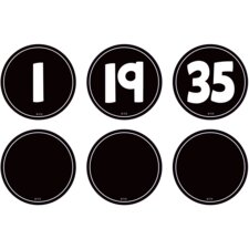 Black and White Numbers Magnetic Accents Black and White Numbers Magnetic Accents