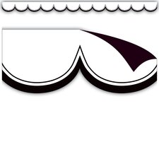 White with Black Scalloped Magnetic Border White with Black Scalloped Magnetic Border