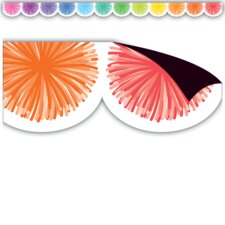 Colorful Poms Scalloped Magnetic Border