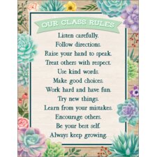 Rustic Bloom Our Class Rules Chart