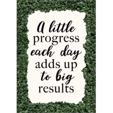 A Little Progress Each Day Adds Up to Big Results Positive Poster A Little Progress Each Day Adds Up to Big Results Positive Poster