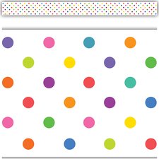 Colorful Dots Straight Border Trim Colorful Dots Straight Border Trim