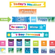 Colorful Weather Pocket Chart Cards