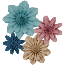 Calming Colors Paper Flowers