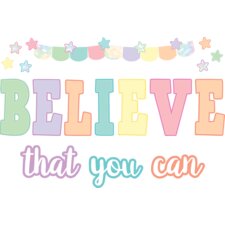 Pastel Pop Believe That You Can Bulletin Board