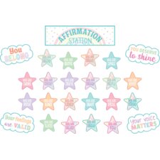 Pastel Pop Positive Affirmations Mini Bulletin Board