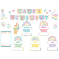 Pastel Pop Happy Birthday Mini Bulletin Board