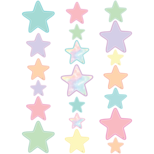 Pastel Pop Stars Accents - Assorted Sizes