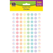 Pastel Pop Circles Mini Stickers Valu-Pak