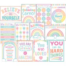 Pastel Pop Calming Strategies Small Poster Pack