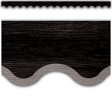 Modern Farmhouse Black with Gray Scalloped Border Trim Modern Farmhouse Black with Gray Scalloped Border Trim