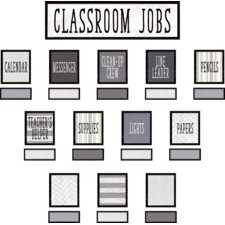 Modern Farmhouse Classroom Jobs Mini Bulletin Board