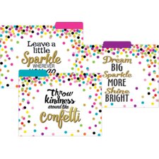 Confetti File Folders