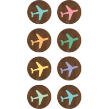 Travel the Map Airplanes Mini Stickers