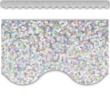 Silver Sparkle Scalloped Border Trim