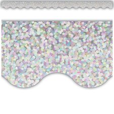 Silver Sparkle Scalloped Border Trim Silver Sparkle Scalloped Border Trim