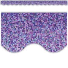 Purple Sparkle Scalloped Border Trim Purple Sparkle Scalloped Border Trim