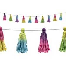 Tie-Dye Tassels Garland