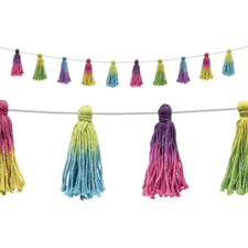 Tie-Dye Tassels Garland