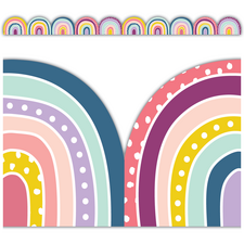 Oh Happy Day Rainbows Die-Cut Border Trim