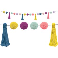 Oh Happy Day Pom-Poms and Tassels Garland Oh Happy Day Pom-Poms and Tassels Garland