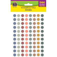 Wonderfully Wild Circles Mini Stickers Valu-Pak