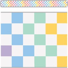 Cool for School Checkers Straight Border Trim