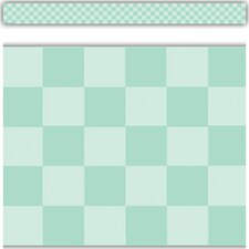 Cool for School Green Checkers Straight Border Trim Cool for School Green Checkers Straight Border Trim