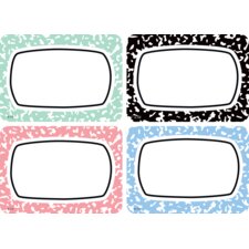 Cool for School Composition Name Tags/Labels - Multi-Pack