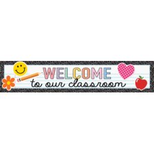 Cool for School Welcome to Our Classroom Banner