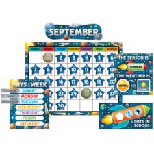 Outer Space Crew Calendar Bulletin Board