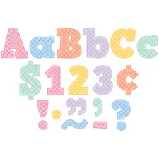 Cool for School Checkers 4" Bold Block Letters Combo Pack
