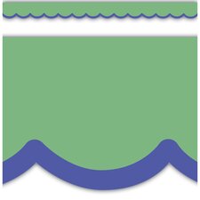 Color Crush Green with Blue Scallops Die-Cut Border Trim