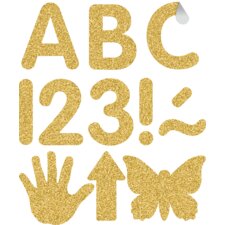 Gold Glitz 2" Classic Self-Adhesive Letters Uppercase