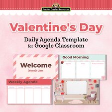 Valentine's Day Daily Agenda Template