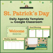 St. Patrick's Day Daily Agenda Template